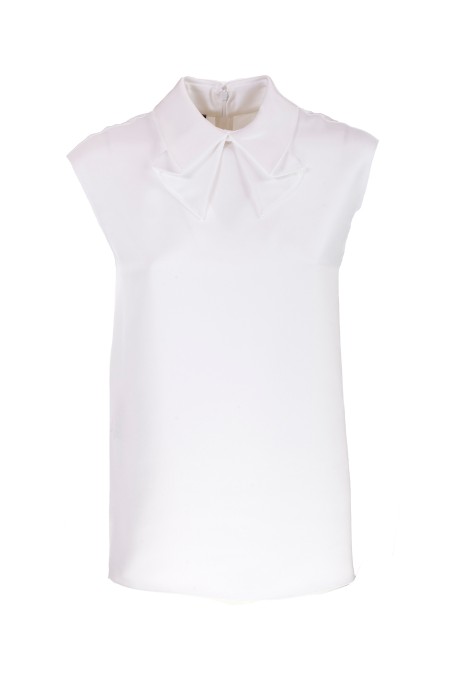 Shop EMPORIO ARMANI  Camicia: Emporio Armani top in satin con collo effetto fiocco.
Composizione: 100% Poliestere.
Collo con dettaglio fiocco.
Smanicato.
Chiusura con zip invisibile sul retro.
Fabbricato in Cina.. H4NK1C E9901-101